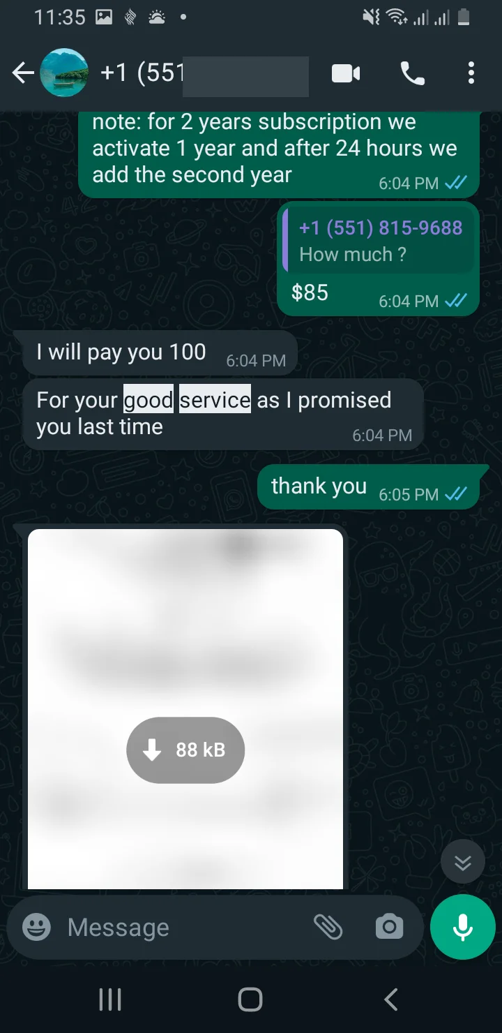 Real IPTV customer feedback showing reliable streaming and good service quality