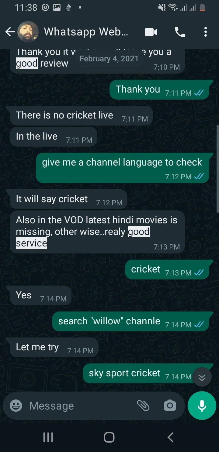 Verified IPTV user review confirming good quality channels and support assistance