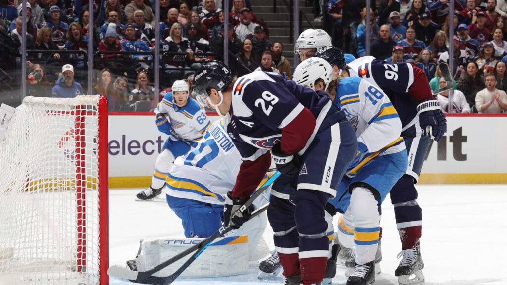 IPTV streaming service showing live NHL hockey game without blackout